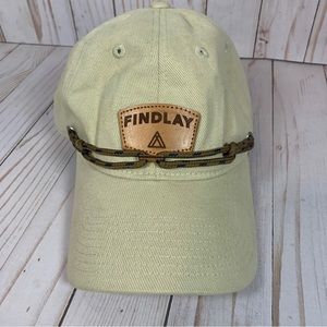 Findlay Adjustable Baseball Cap Hat Tan~brown Patch /tie Portland Oregon
